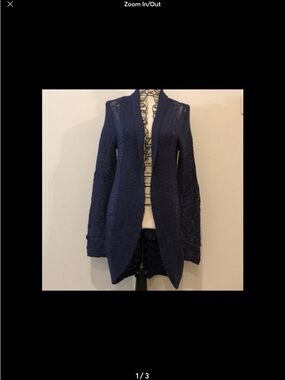 Roxy Navy Open-Front Knit Cardigan